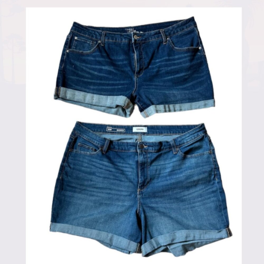 Womens Plus Size 20 Stretch denim 2 Shorts Bundle- EUC!